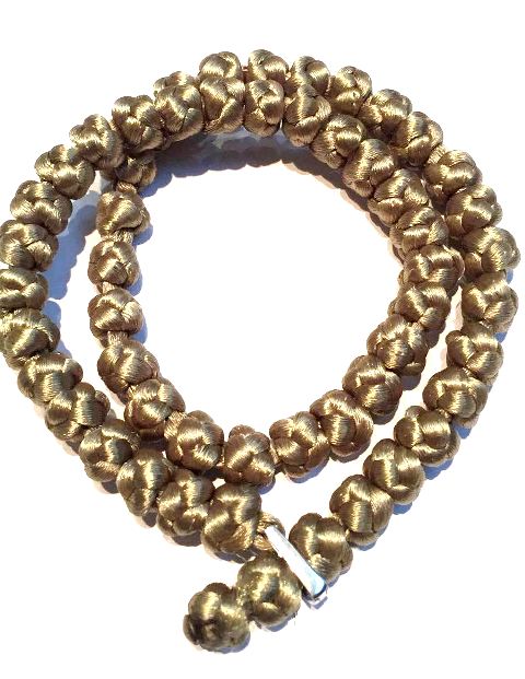 SKB120CAV CAMEL SILVER KNOT BRACELET W/DOUBLE CLAPS (38, 39,45cm)