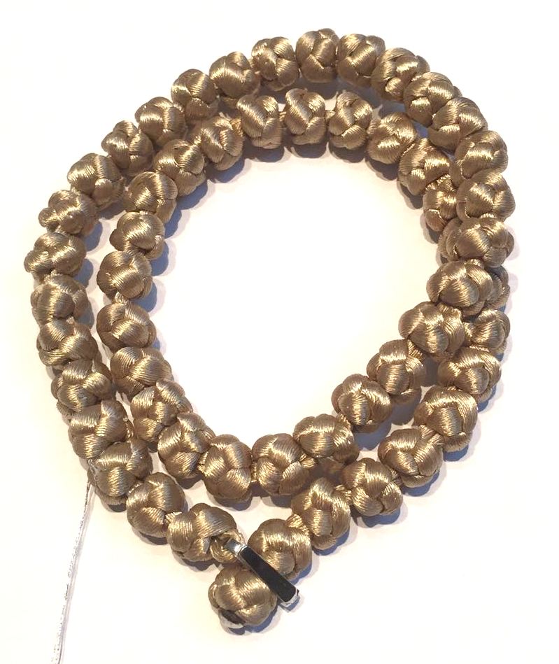 SKB120FLV FLAX  SILVER KNOT BRACELET W/DOUBLE CLAPS (38, 39,45cm)