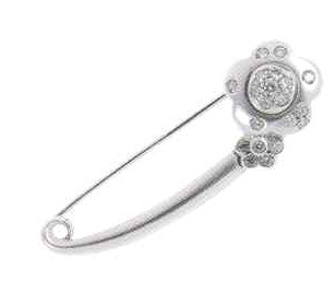 DP900 PLATINUM PIN WITH FLOWER