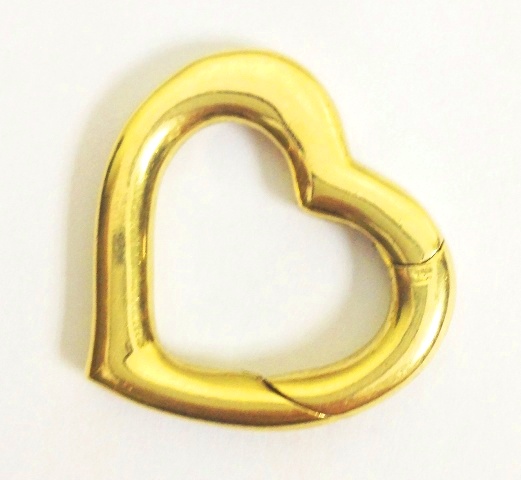 CL111 18K Y/G HEART CLAPS