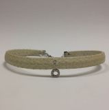 CK200A WHITE PYTHON CHOKER W/1 DIAM LOOP &W/G CLAPS