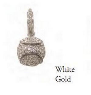 BA200A 18K W/G ALL PAVE BASEBALL CHARM