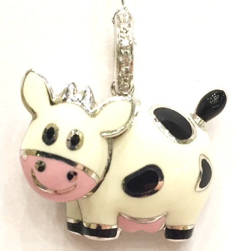 CW1BKWA  W/G BLACK/WHITE COW W/DIA BAIL 0.06