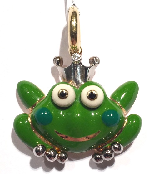 FR100 18K  Y/G FROG WG - CROWN DIA