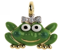 FR150 18K FROG WITH DIAMOND BOW 0.05