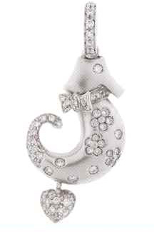 SH300AS LARGE SEAHORSE WG SATIN DIA FLOWERS BOW & HANGING HEART 0.22