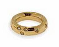 SKS101 18K YG, RND SCATTERED DIA  SPACER 0.10