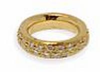 SKS103 18K YG, RND PAVE SET SPACER 0.25