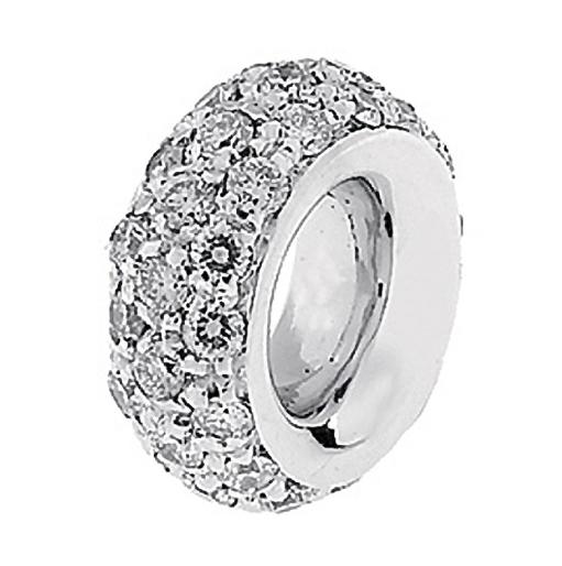SP110 18K WHITE GOLD PAVE SPACER 0.48 CTS.    AR-333647