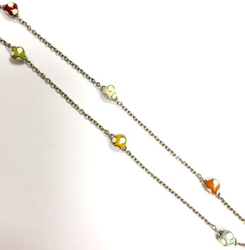 C2MWA WG  HEART CHAIN MULTI WHITE HEART 6 STATIONS