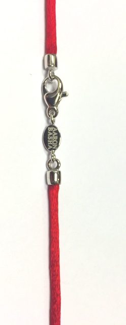 R100 RA  W/G  RED SILK ROPE, 18K CLASP (была длинна  21)