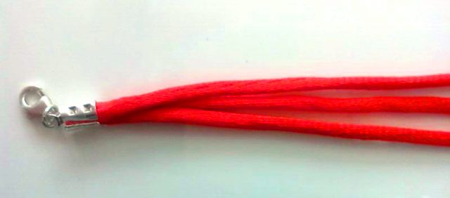 Silk lace Red  Silver (тройная нить)