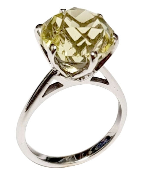 2CAIWG23S CAIRO7C CAIRO RING Yellow citrine 6,96 ct , 18K Gold 2.8gr