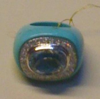 PINKY RING in Turquoise & Aqvamarine