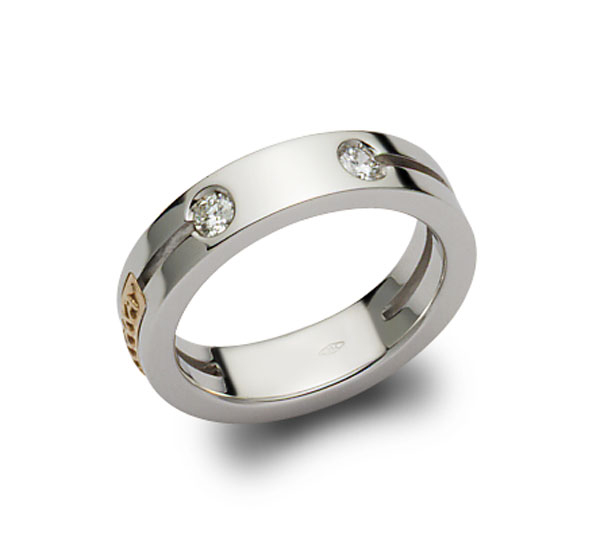 AN20935 BO16 GOLD 18K W VEGA-RING DIAMONDS 0.16ct