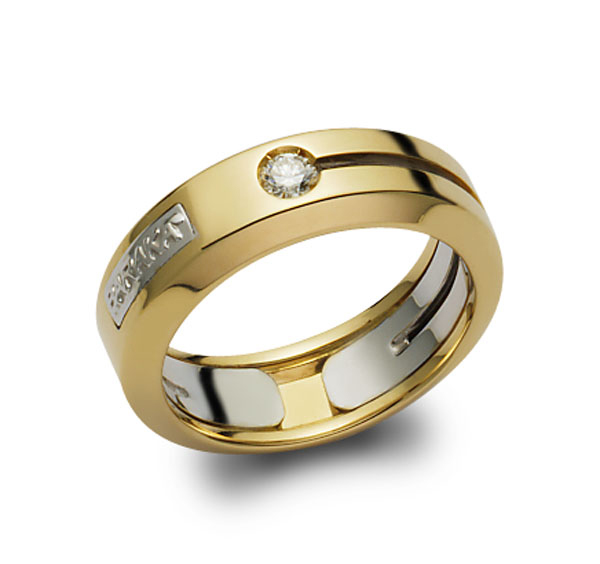 AN20936 B008 GOLD 18K Y/W VEGA-ANELLO DIAMOND 0.08ct