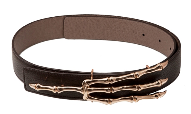 BEL-0022-2-13 Belt 3cm,testa di mono leather outside,brigadiere leatch inside,with 1brass claw