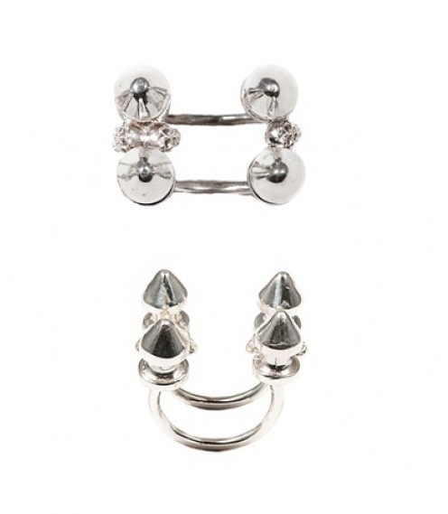 A-1058-3-11 Silver 13.90gr (Four studs silver ring)