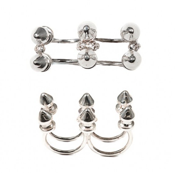 A-1058-4-11 Silver 22.15gr (Six studs silver ring)