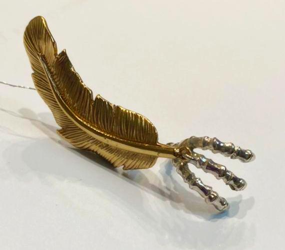 A-1103-1-13 Bronze articulated ring with cage and studs