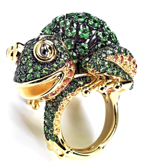 R0637 RING Frog  Green