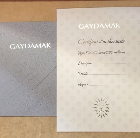 GAYDAMAK  Сертификат конверт