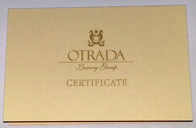 OTRADA Сертификат универсальный