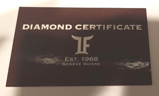 TF est.1968   Сертификат  на бриллианты