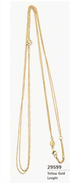 29599   Double  chain  yellow gold cm.80