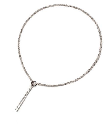 37965 Silver lariat necklace