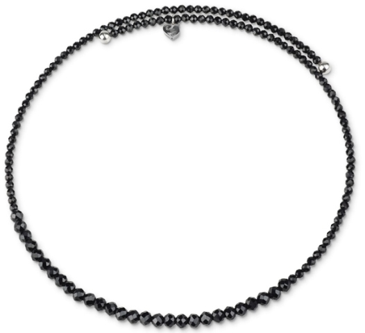 38857 Choker in black spinel and silver