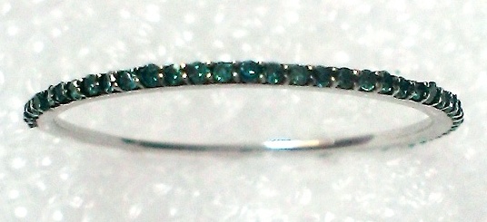 SNR1990-4  R046119 RING 14KW-1211 0.17CT  WG  BLUE DIAMONDS