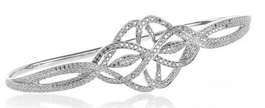 B0881 KARIOKA Hand Bracelet White Gold White Diamonds 1.68  Size S