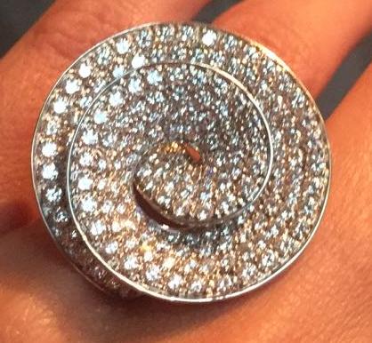 RG18675  собственность Инны Д. ORIGAMI RING WG DIAMONDS