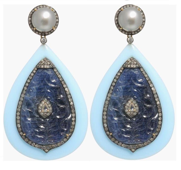 AQER3 Earrings blue