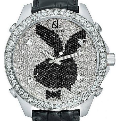 №S6950 JC-MPLAYBDC  Five Time Zone Watch 47mm Case Pave White Dia and Black