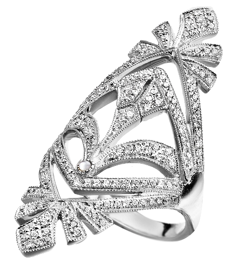 AN98 Ring silver, gold plated