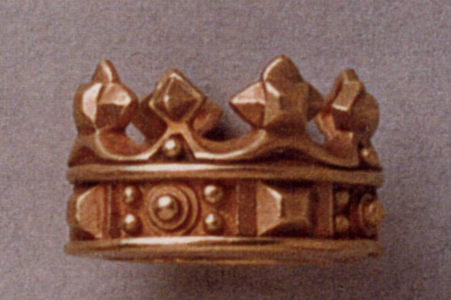 RG1101 Norwegian coronation green gold  Ring