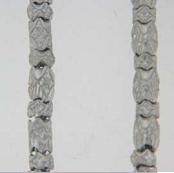 LLL-10130-500 LRG ETCH.ZIGZAG CUBE CHAIN/LOBSTER CLASP 30" WG