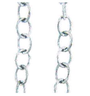 LLL-4322R-500 SMALL FLINTSTONE LINK/PLAIN TOGGLE 22" (WG) BLACK RHODIUM