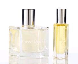 SOM-180S3-800 DUO SET:PERFUME III& ROLL ON III- 50ml and 7ml GLASS BOTTLES WITH SILVER CAPS/LR LOGO