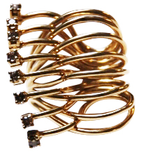 A3107/d Ring Dia brown 0.40ct