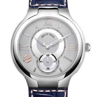 42-SIL Lg Round Case, Silver Dial