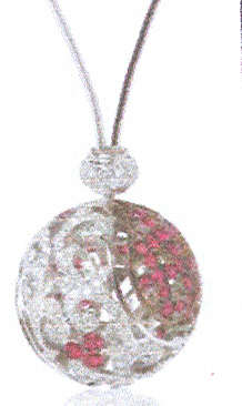 PD5012 A03 Necklace ACE SM PENDANT ON CHAIN WG, Dia and Rubies