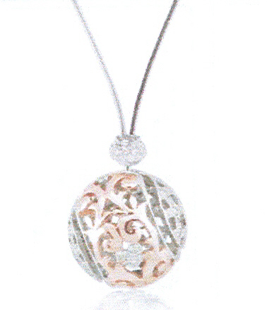 PD5012 POO Necklace ACE SM PENDANT ON CHAIN WG, PG and Dia