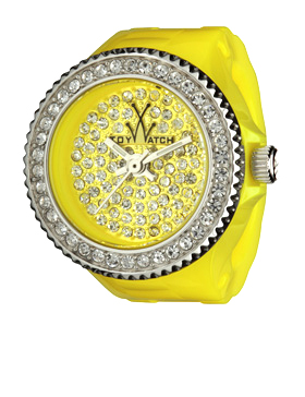 TR07YL TW TOY Ring Only Time White Stones Dial/Yellow PlasteramicCase and Strap