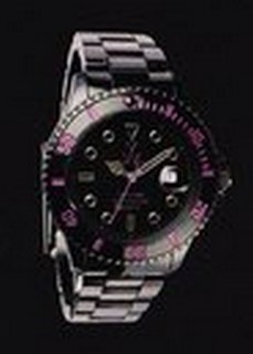 FL50BKVL  ONLY TIME BLACK DIAL -BLACK  BEZEL – VIOLET DETAILS BLACK PLASTERAMIC CASE BLACK STRAP
