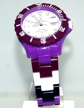 MC03AM TW MULTICOLOR ONLY TIME WHITE DIAL AMETHYST BEZEL-VIOLET PLASTERAMIC CASE PURPLE GRADATION