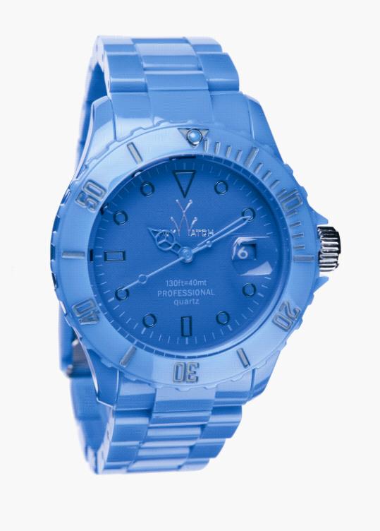 MO03LB Monochrome  LT Blue Dial-Orange Bezel-LT BL Plasteramic Case-LT BL Plasteramic Strap