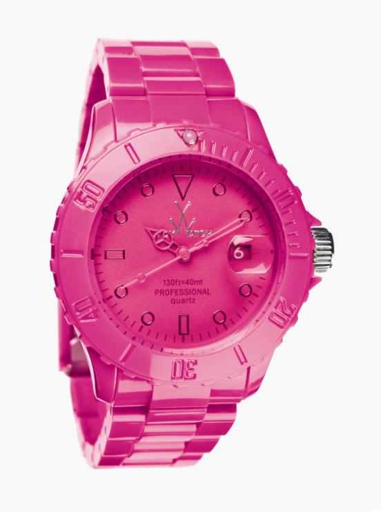 MO04PS Monochrome  Pink Shocking Dial-Pink Bezel-Pink Plasteramic Case-Pink Plasteramic Strap